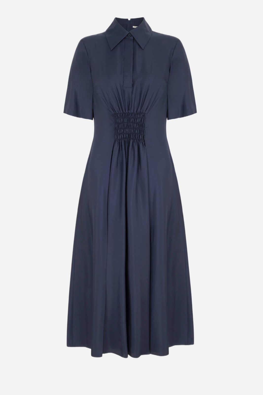Khloe Dress in Navy Silk Twill
