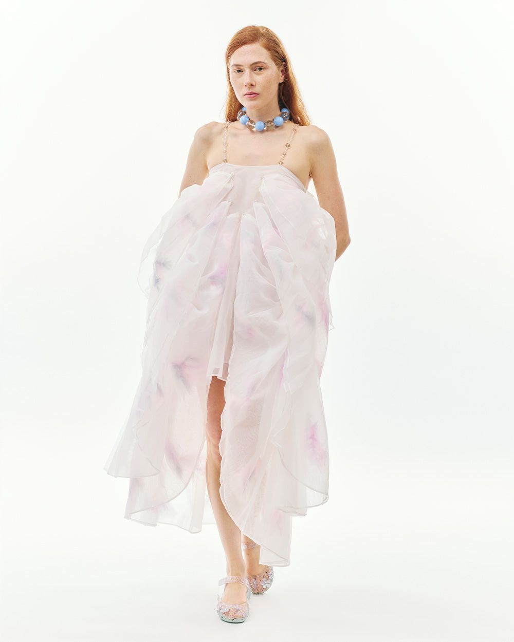 EMBROIDERED FEATHER ANGEL DRESS