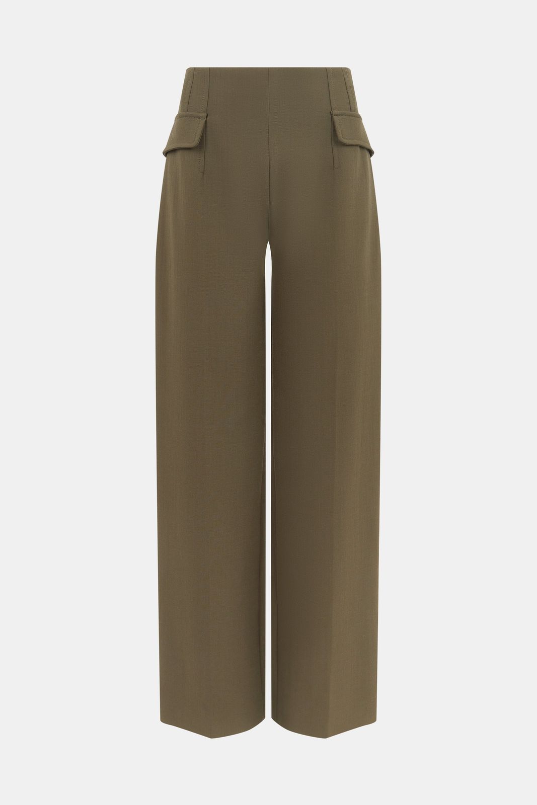 Brissa Trousers In Military Green Birdseye Suiting