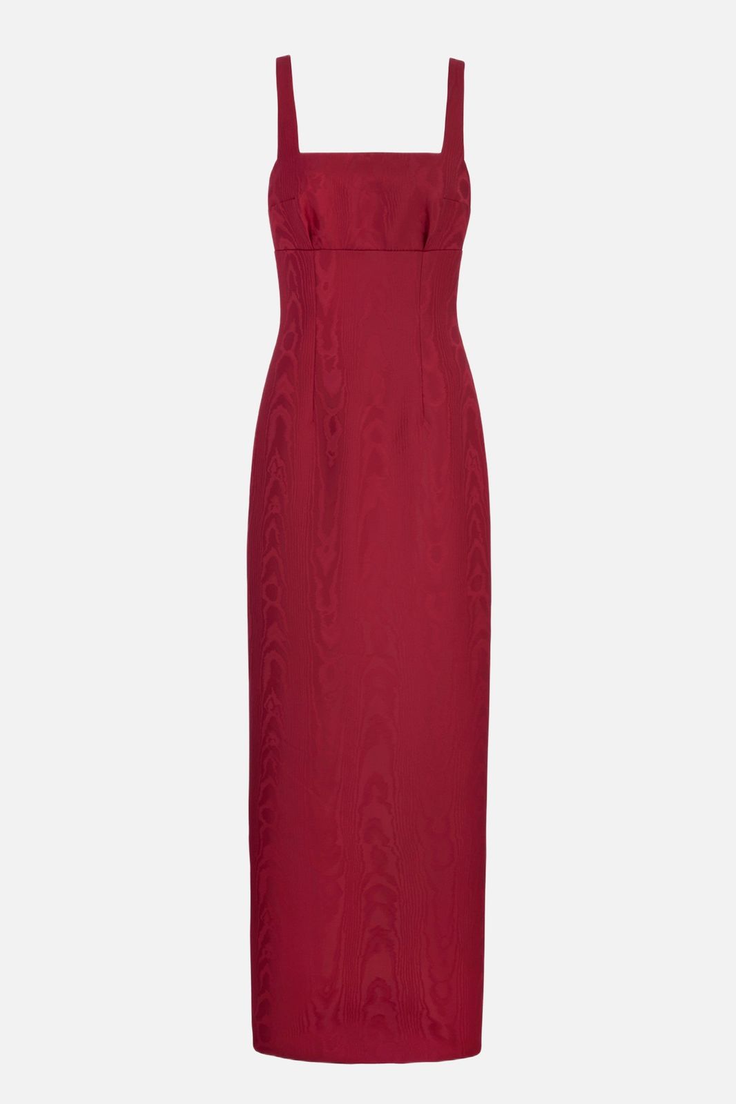 Micheline Dress In Red Moire Mikado