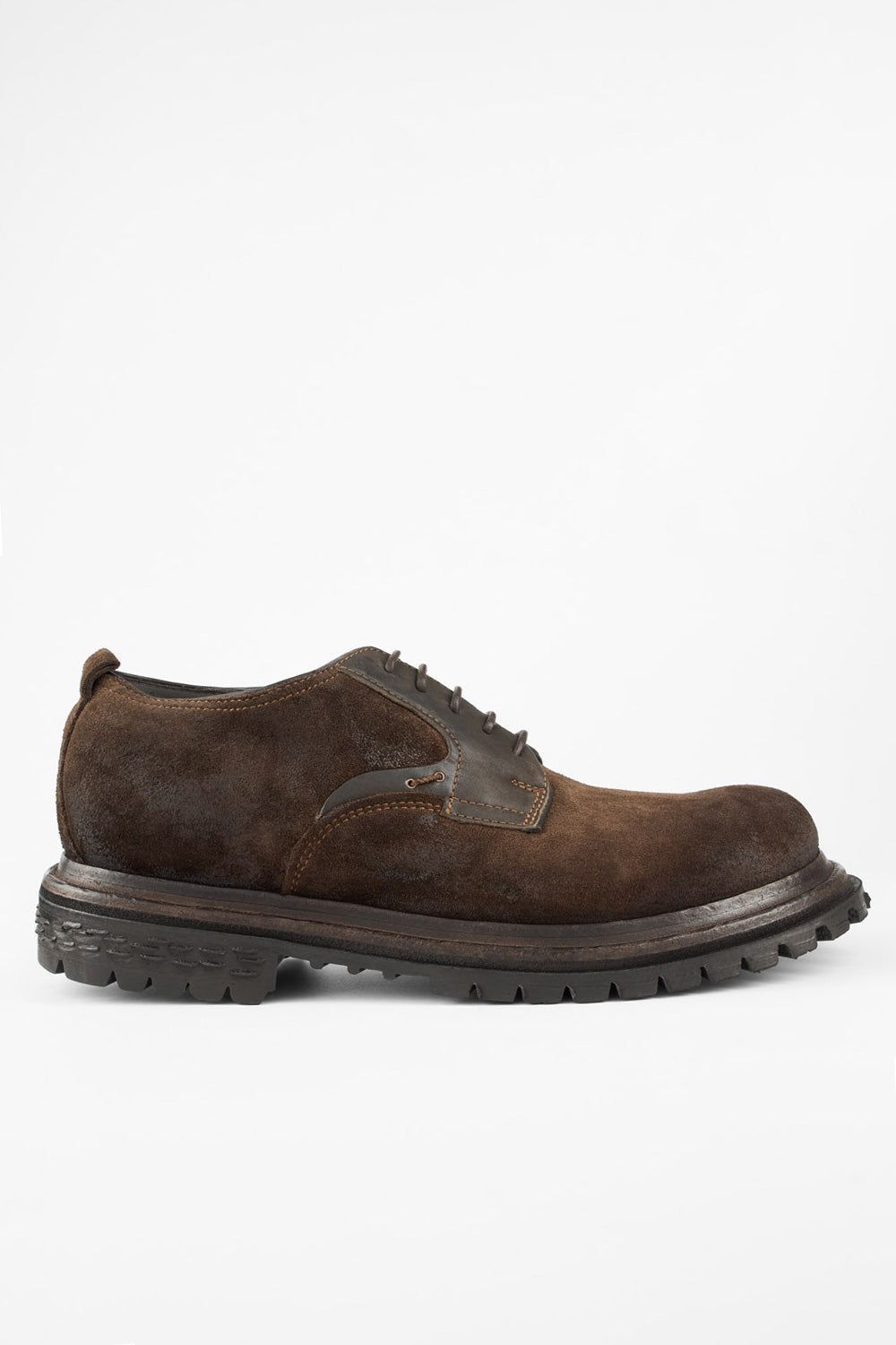 WARRICK java-brown suede derby shoes.