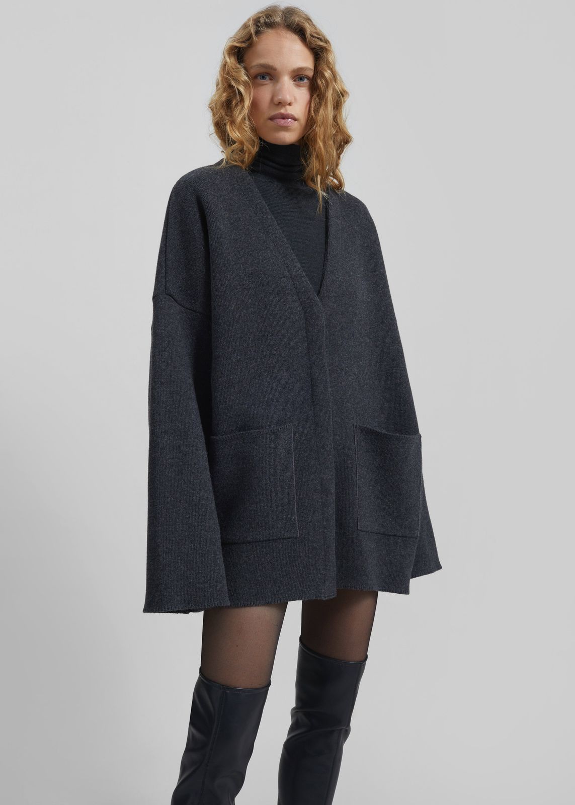 Tynset Oversized Cardigan - Charcoal