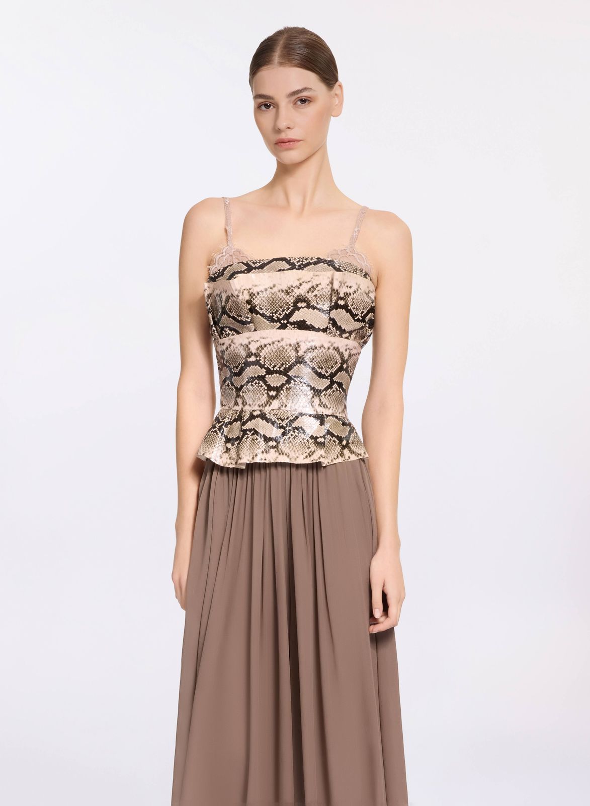 Python Leather Corset