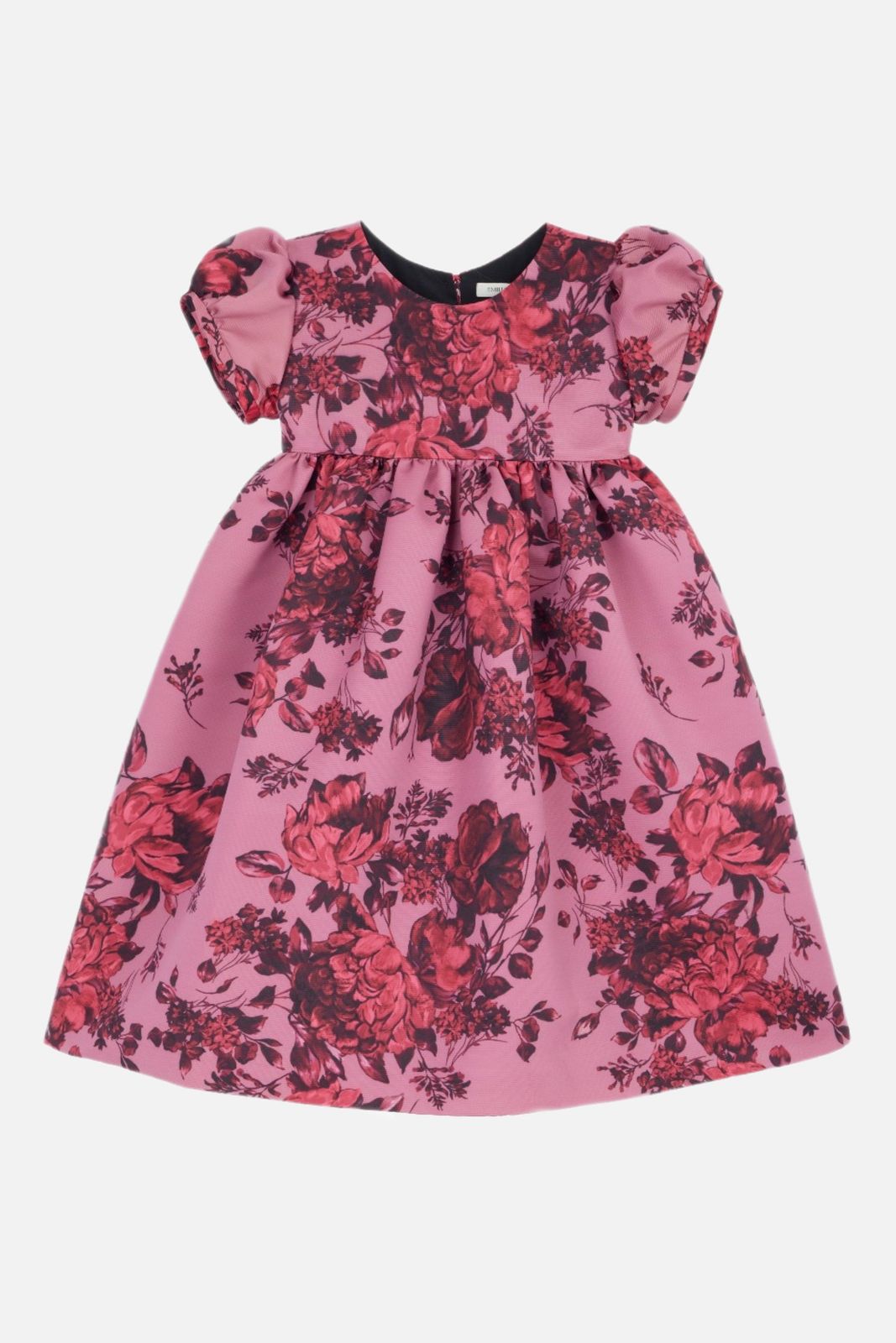 Dorothy Dress In Mauve Pink Festive Bouquet Taffeta Faille