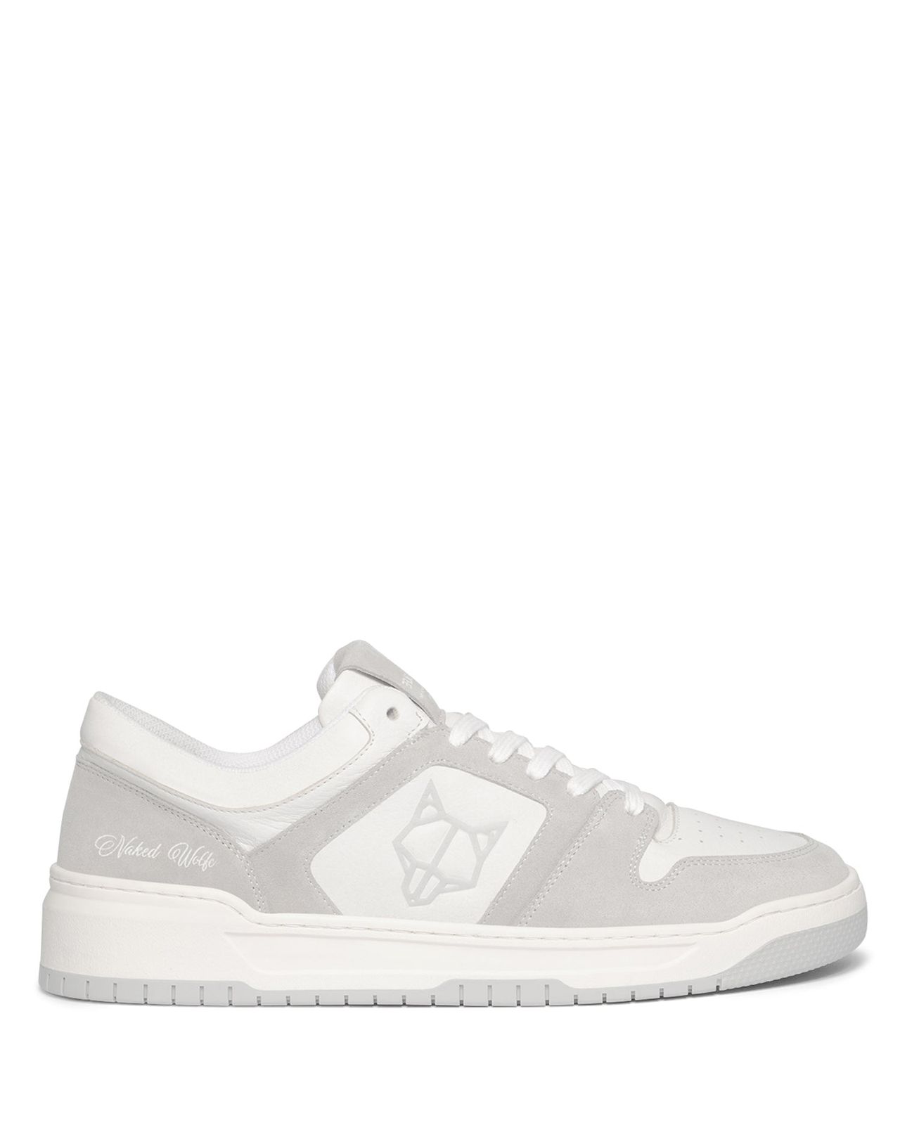 CM-01 White Leather / Grey Cow Suede Combo