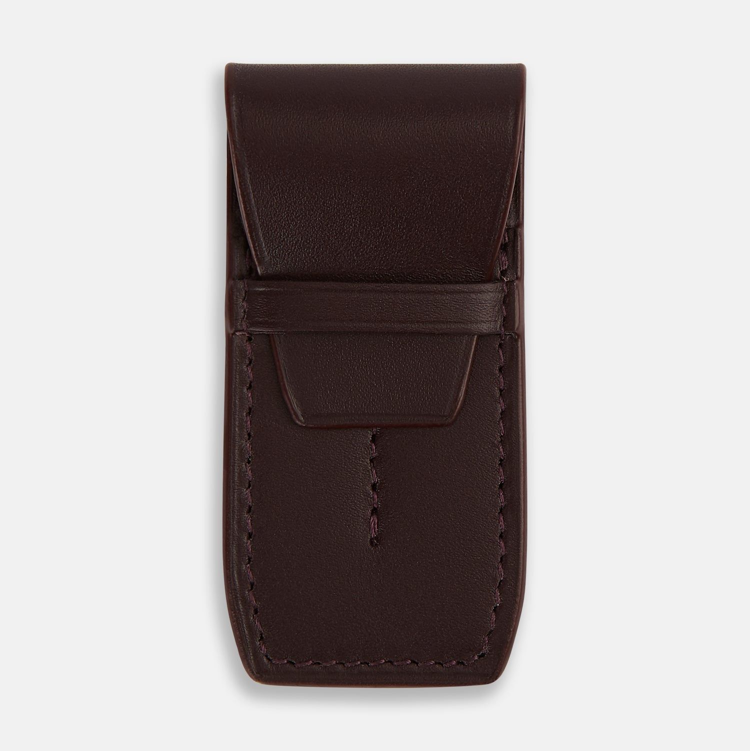 Burgundy Leather Collar-Stay Holder