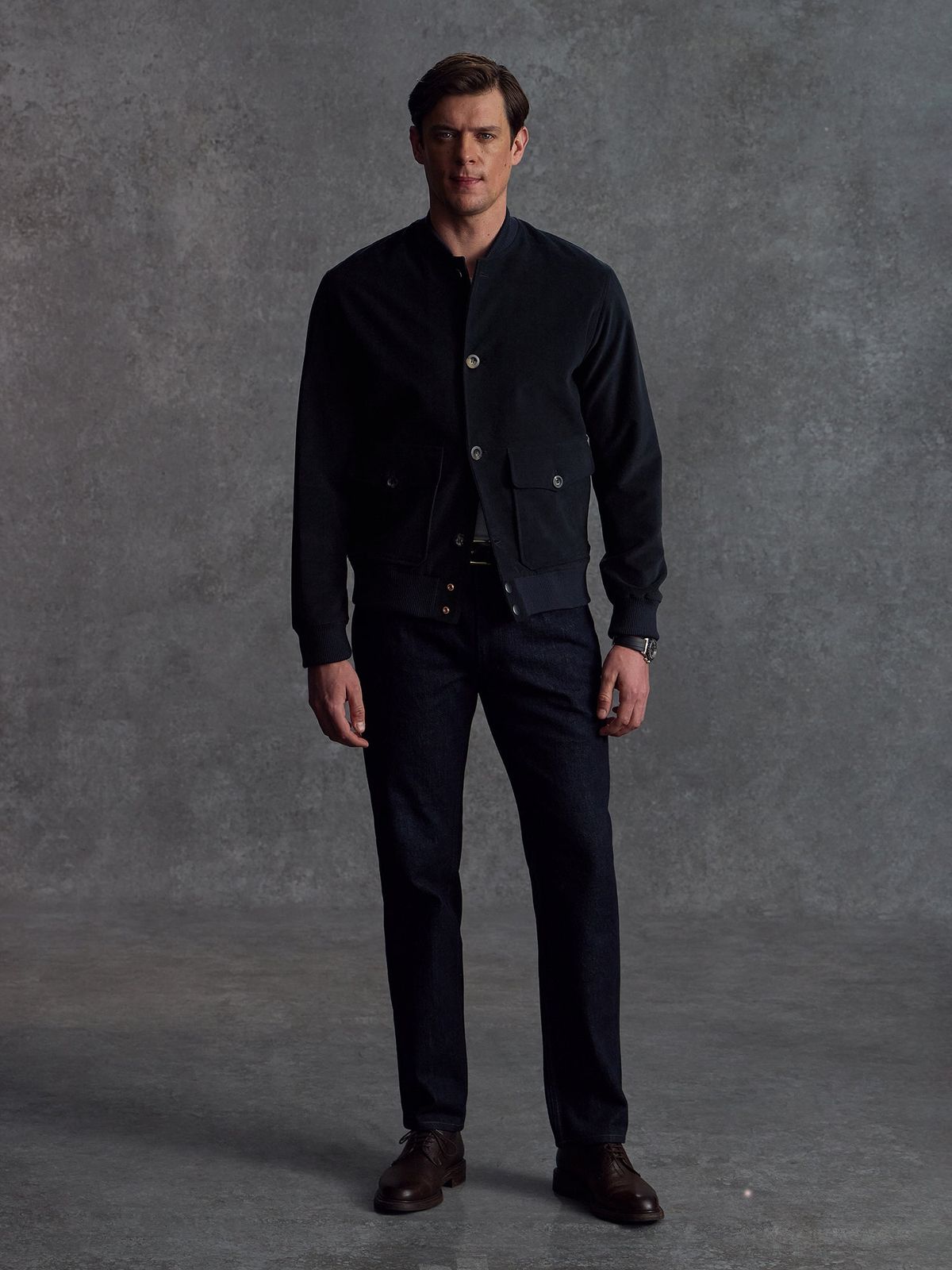 The Moleskin Bomber - Navy