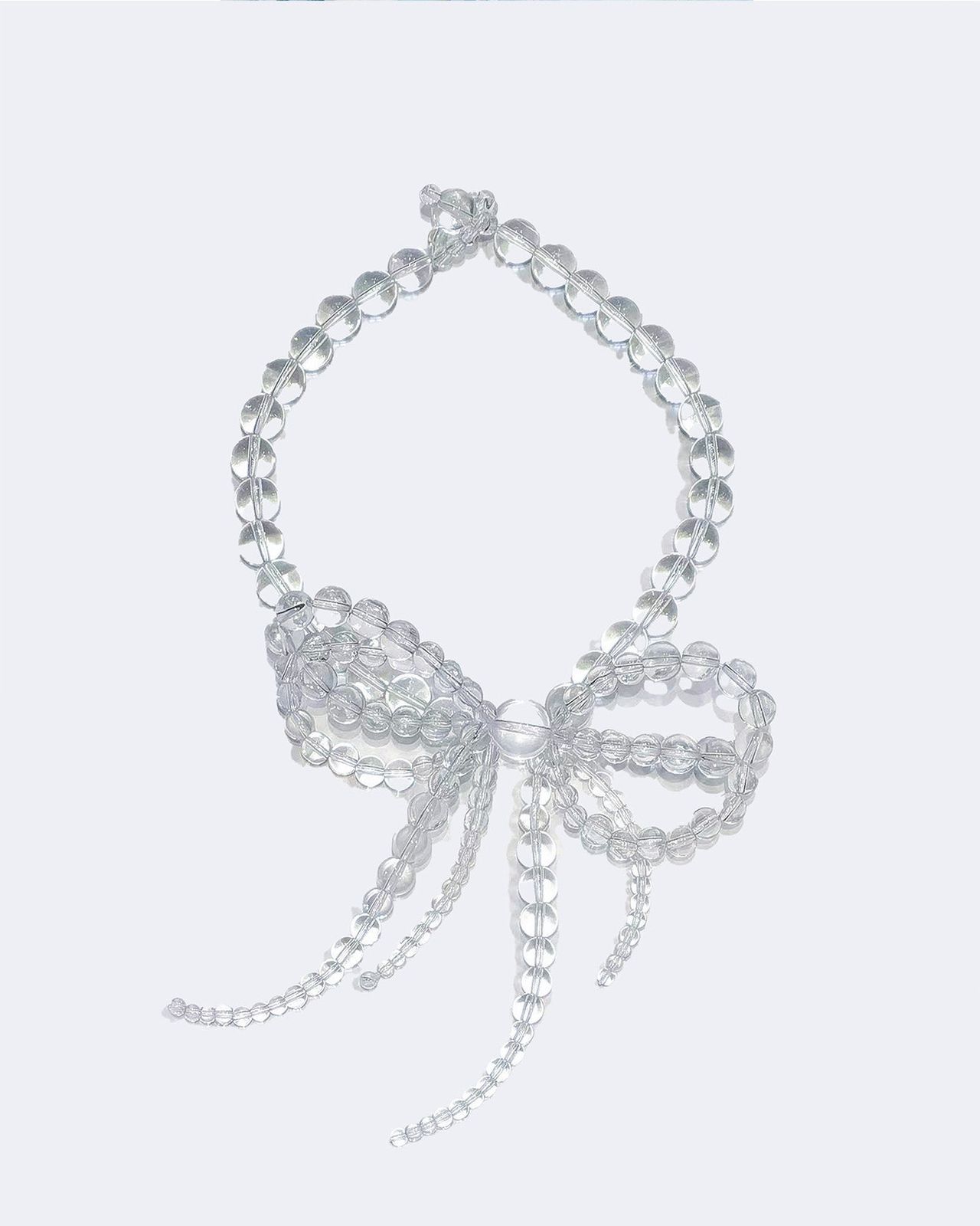 BUBBLE BEADED BOW NECKLACE