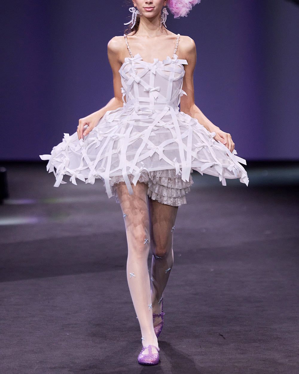 RIBBON BOW CORSET DRESS