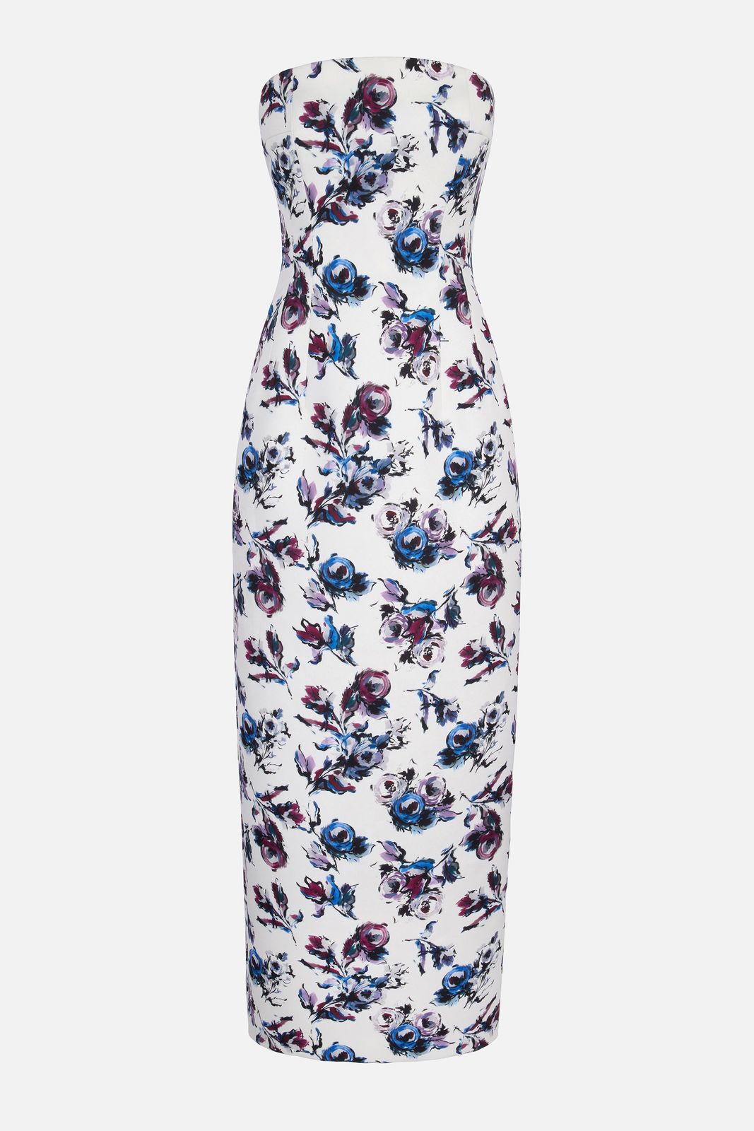 Laelia Dress In Purple & Blue Floral Print Genzianella
