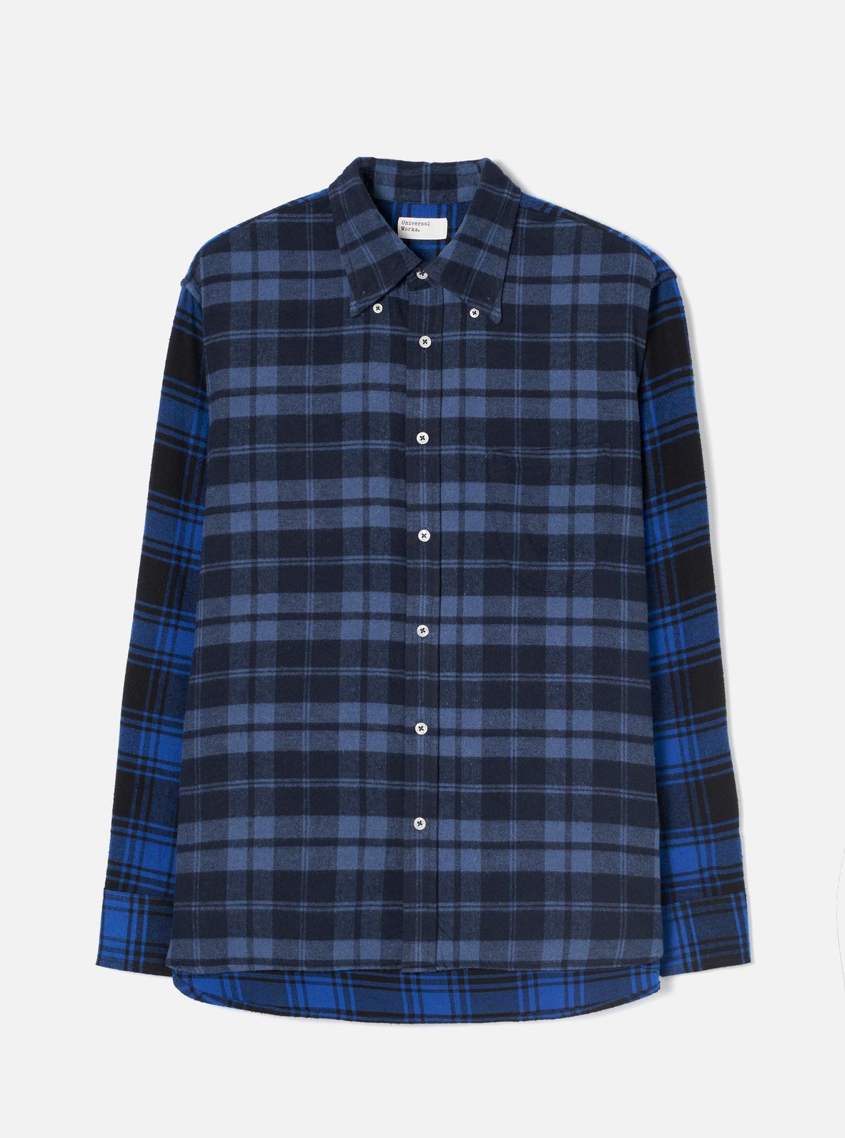 Navy/Blue Brush Panel Check 1 Lazy Day Shirt