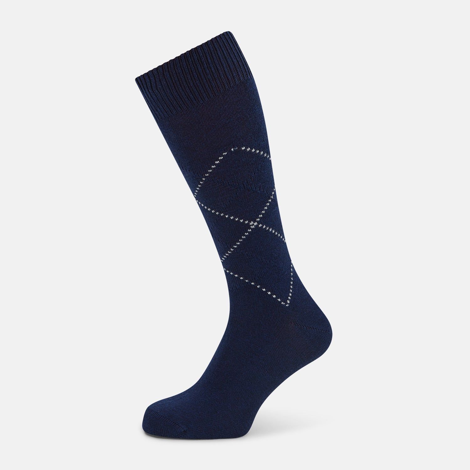 Azzurro Diamond Mid-Length Socks