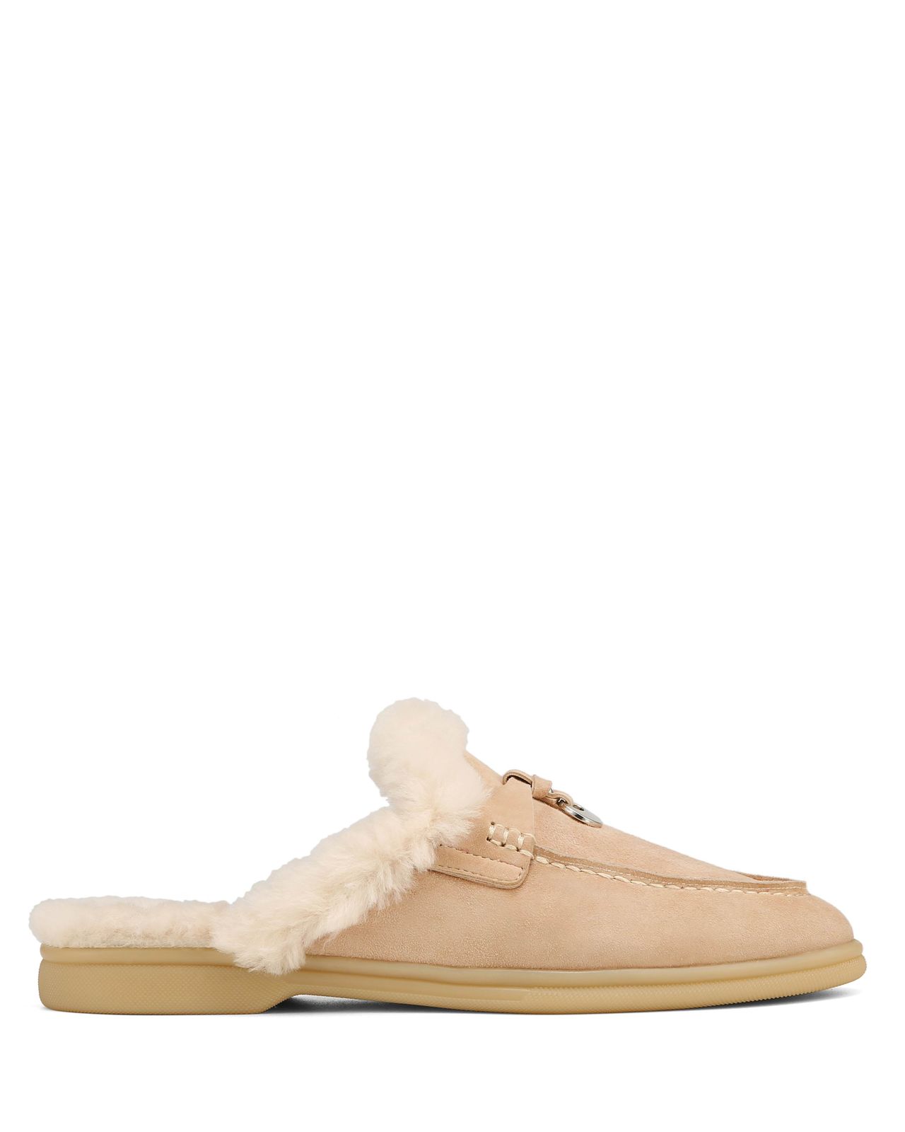 Jessie-F Beige Shearling Suede