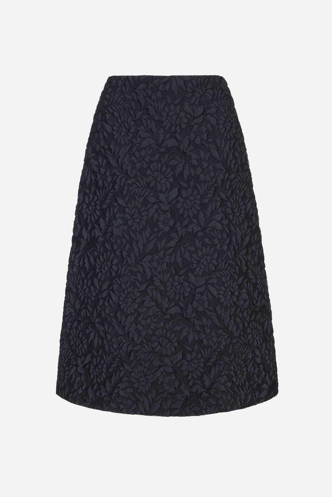 Anais Skirt In Black Embossed Jacquard