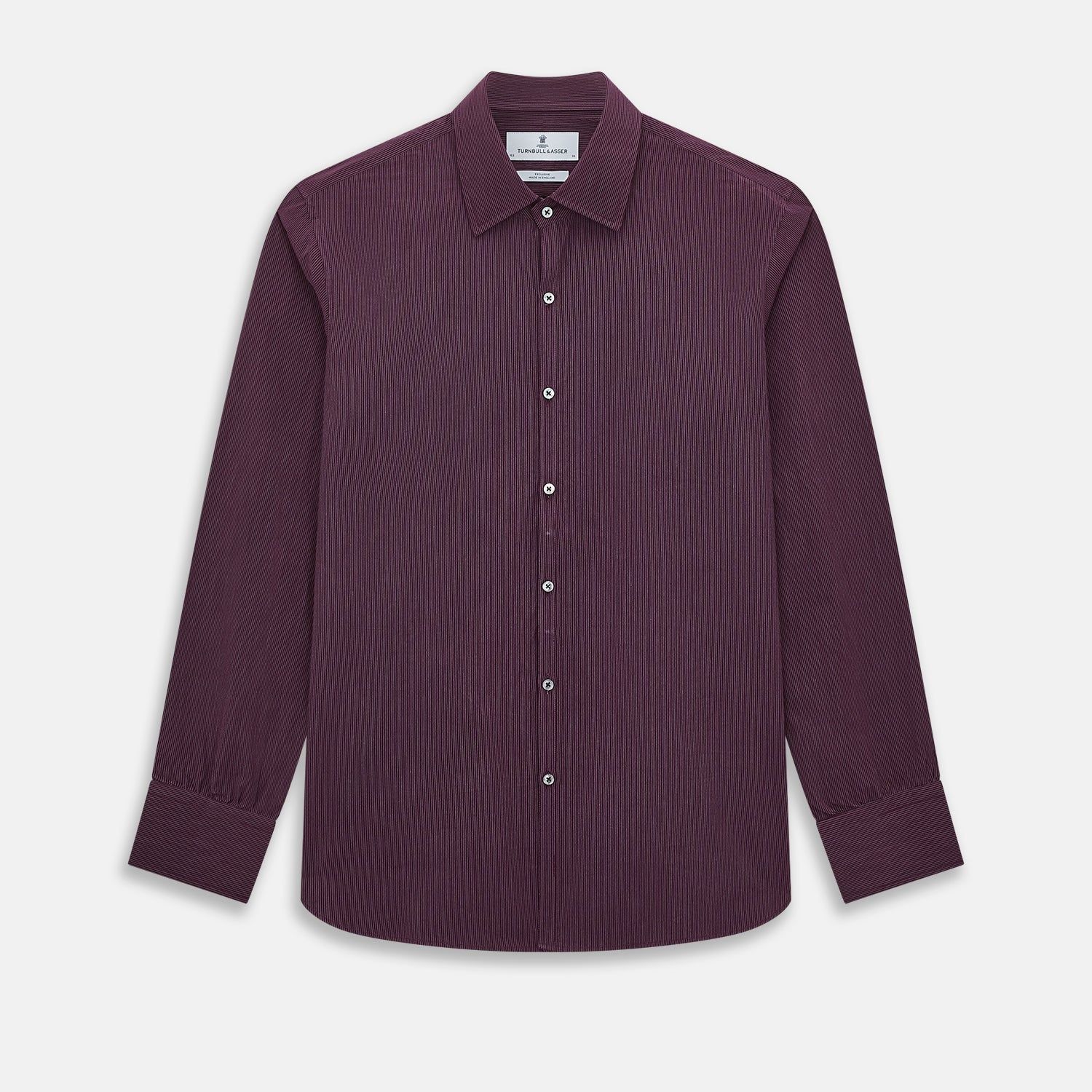 Burgundy Pinstripe Westminster Shirt