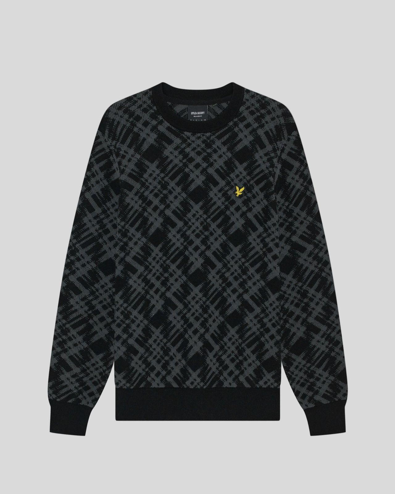Ladder Effect Tartan Crew Neck Jumper