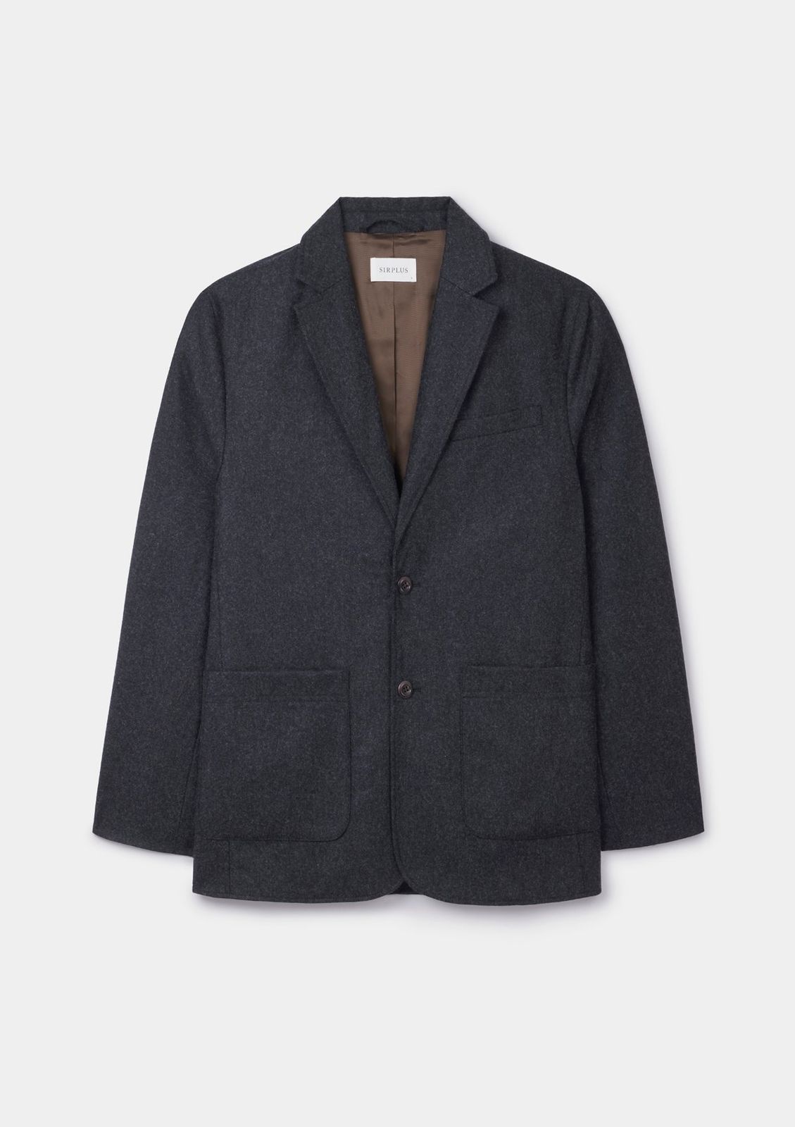 Anthracite Wool-Cashmere Flannel Blazer