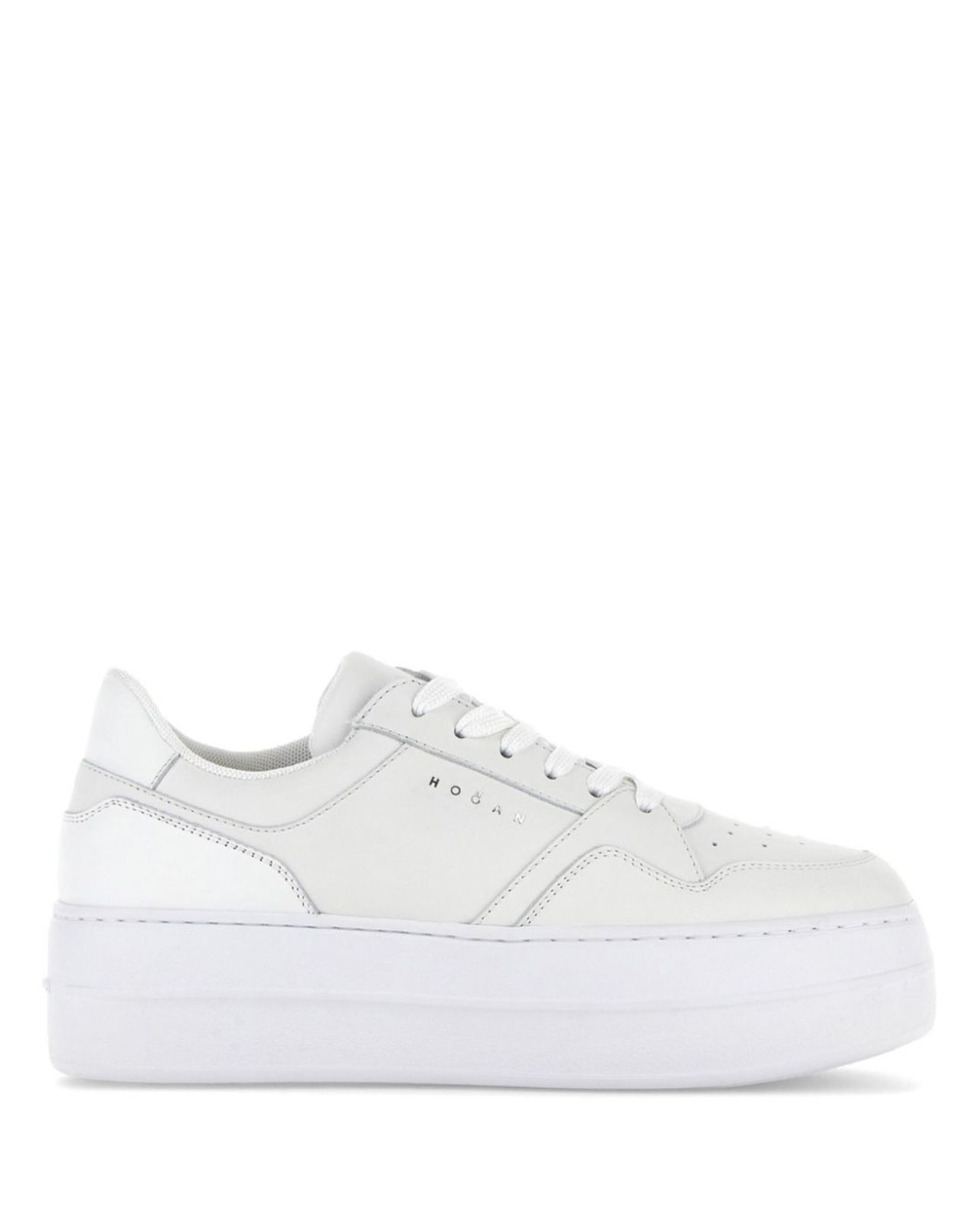 W Platform Sneaker White Leather