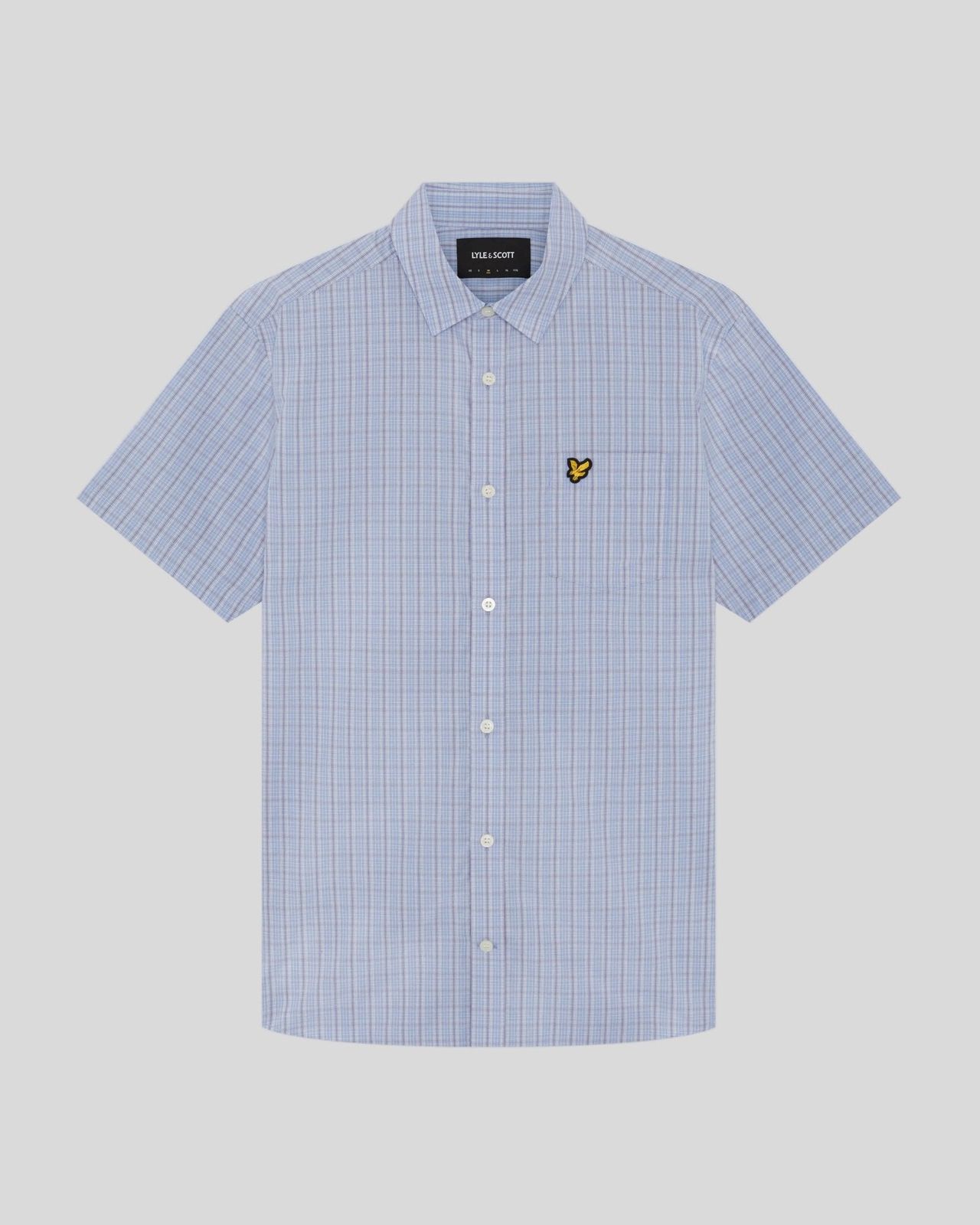 Short Sleeve Grid Check Shirt
