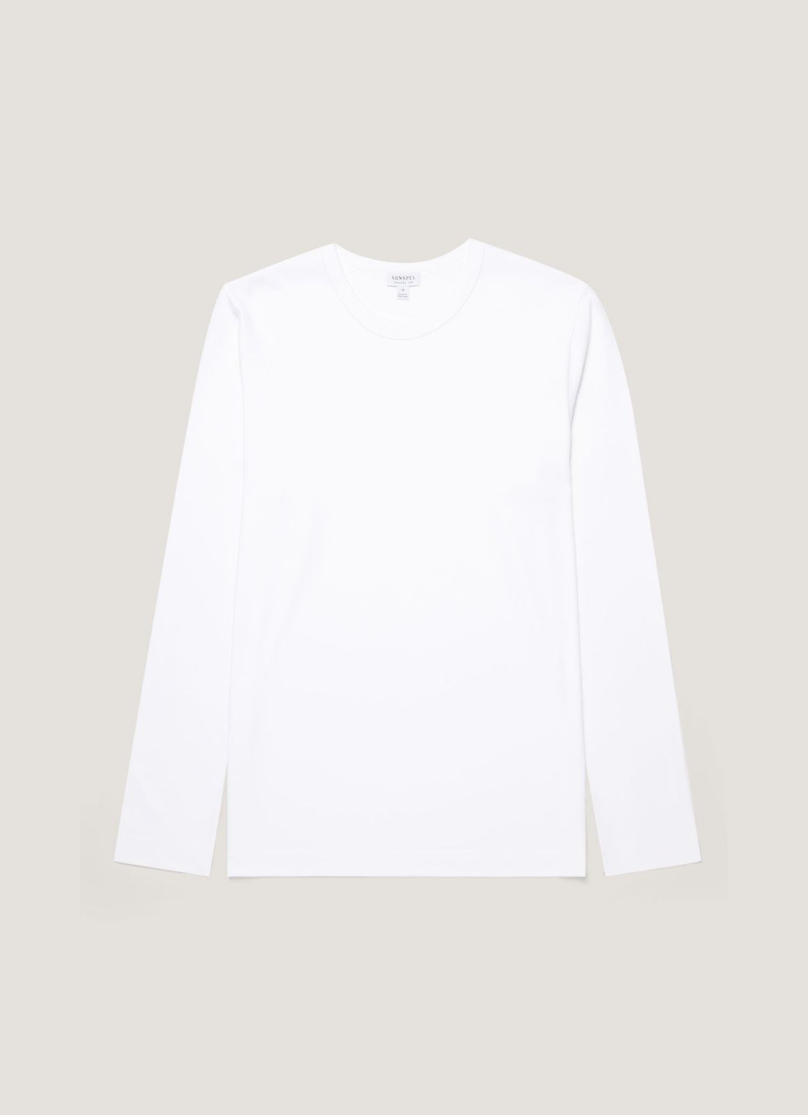 Men's Long Sleeve Heavyweight Jersey T-shirt in White