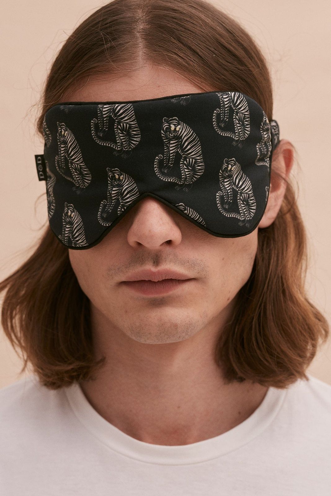 Men's Eye Mask Tiger Print Black/Cream