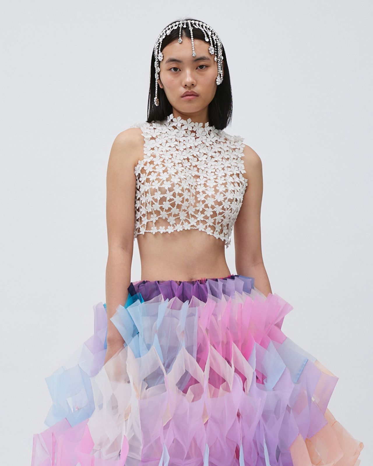 3D PRINTED CLUSTERED FLOWER TOP