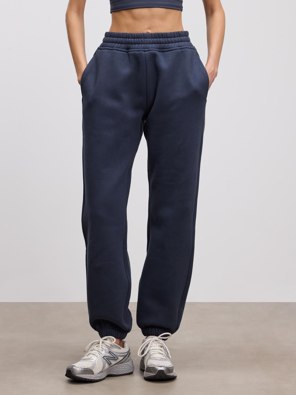 Womens Relaxed Cuffed Jogger in Slate Blue