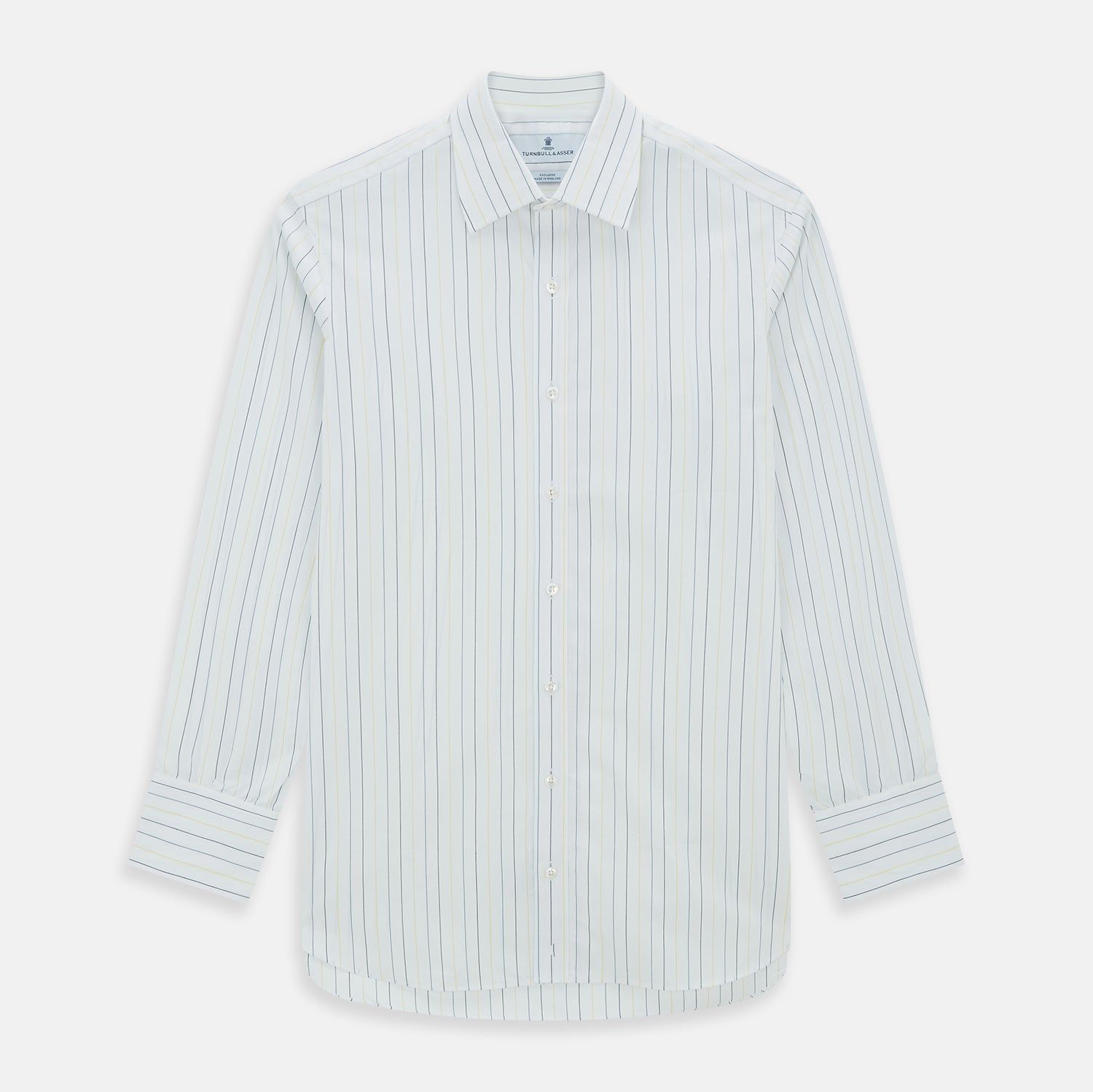 Navy and Yellow Wide Pinstripe Mayfair Shirt