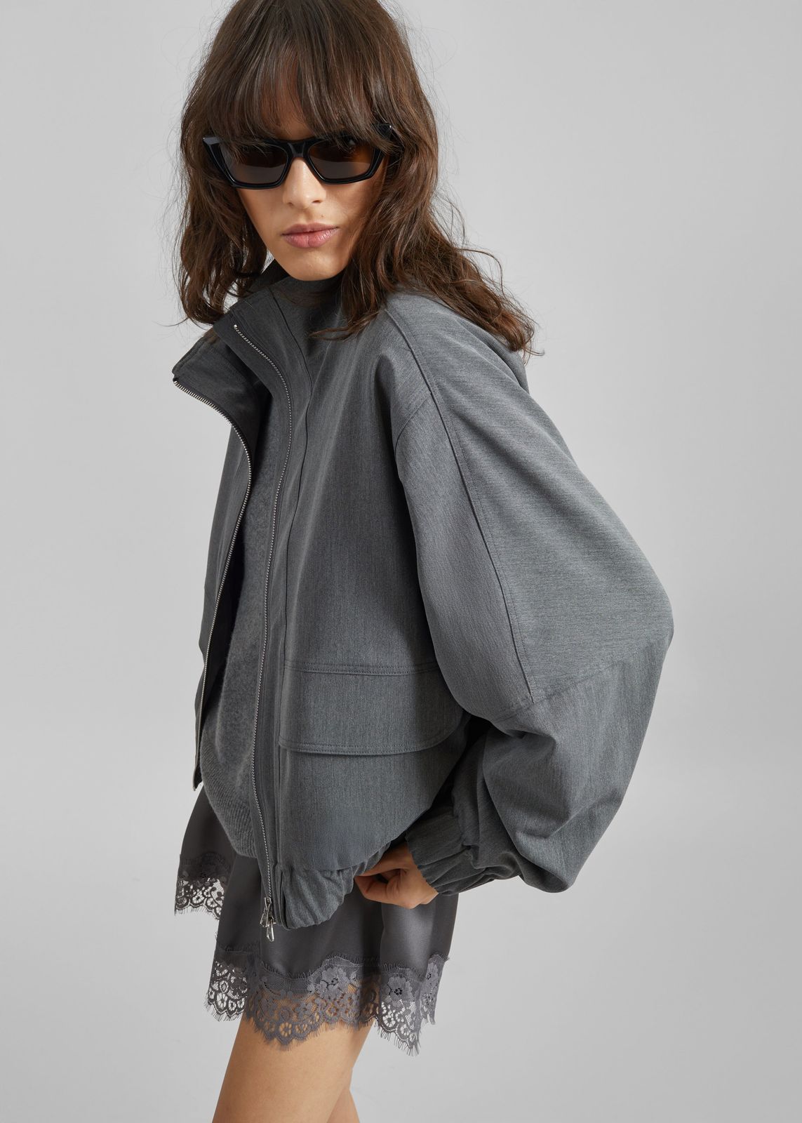 Veere Blouson Jacket - Grey