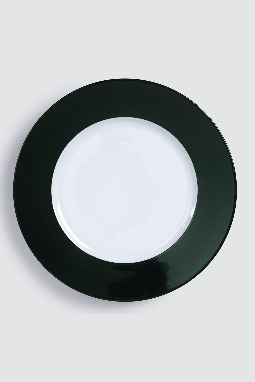 Naples Dinner Plate with Green Solid Border