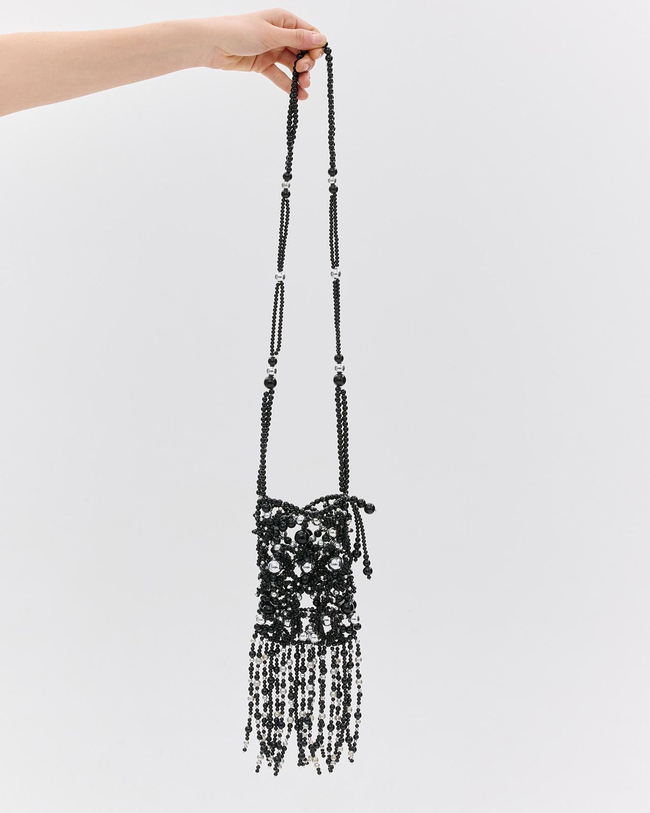 BUBBLE BEADED TASSEL BAG