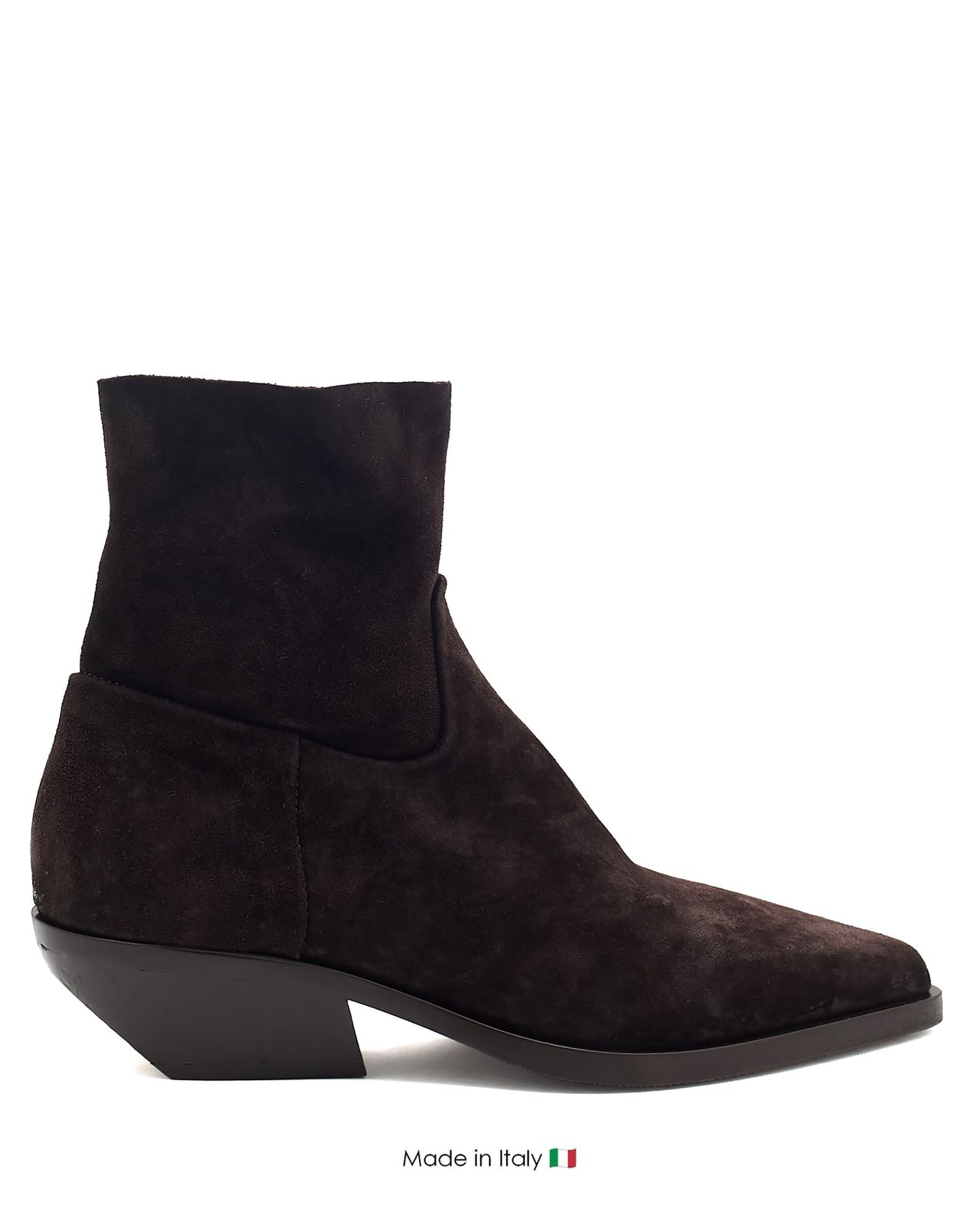 Western Ankle Boot Dark Brown Suede E4519