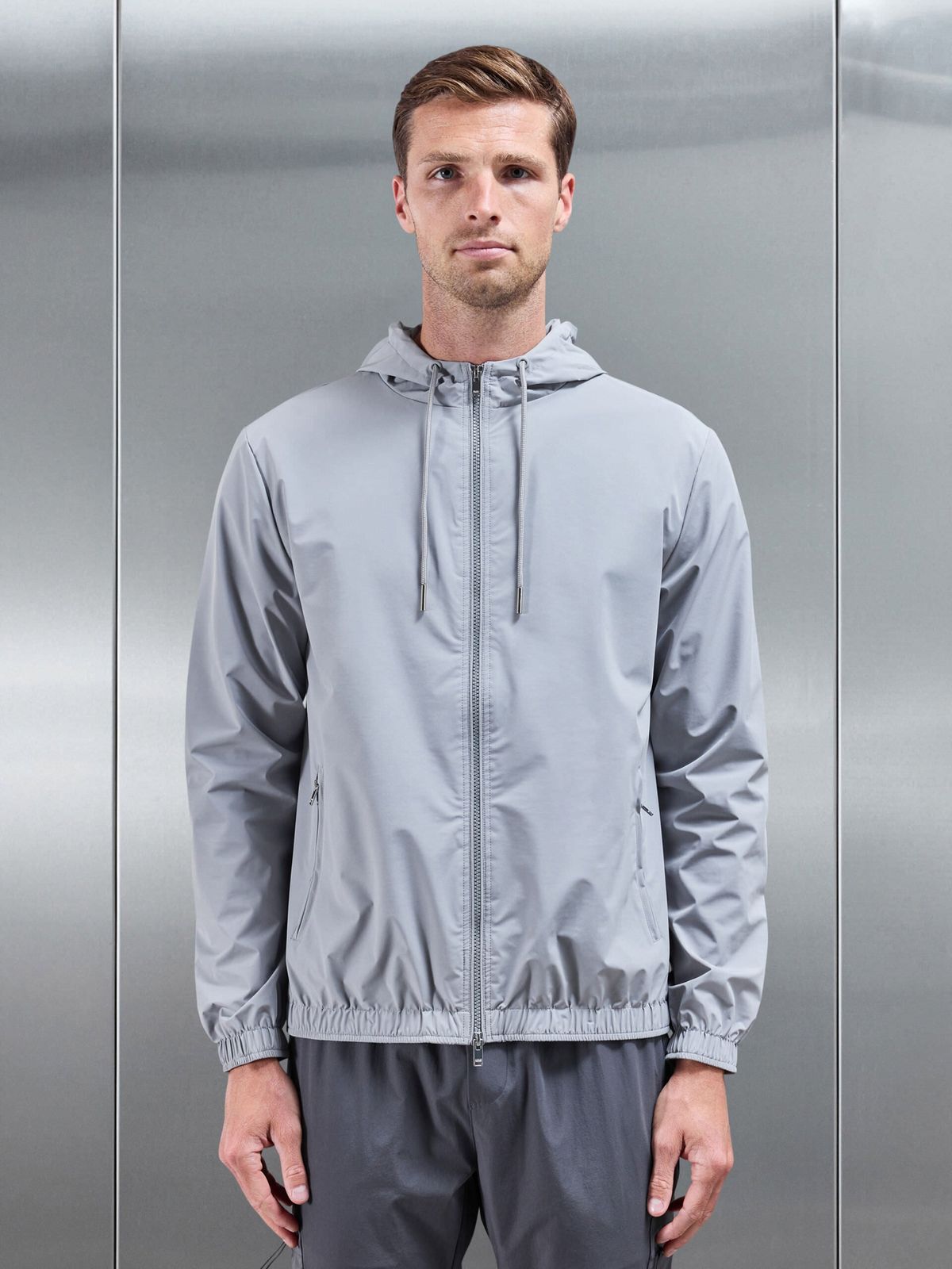 Shell Windbreaker in Mid Grey
