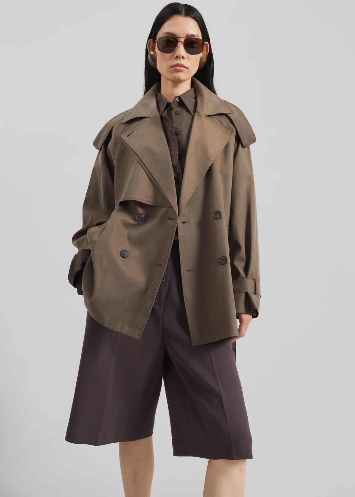 Vesoul Short Trench - Brown