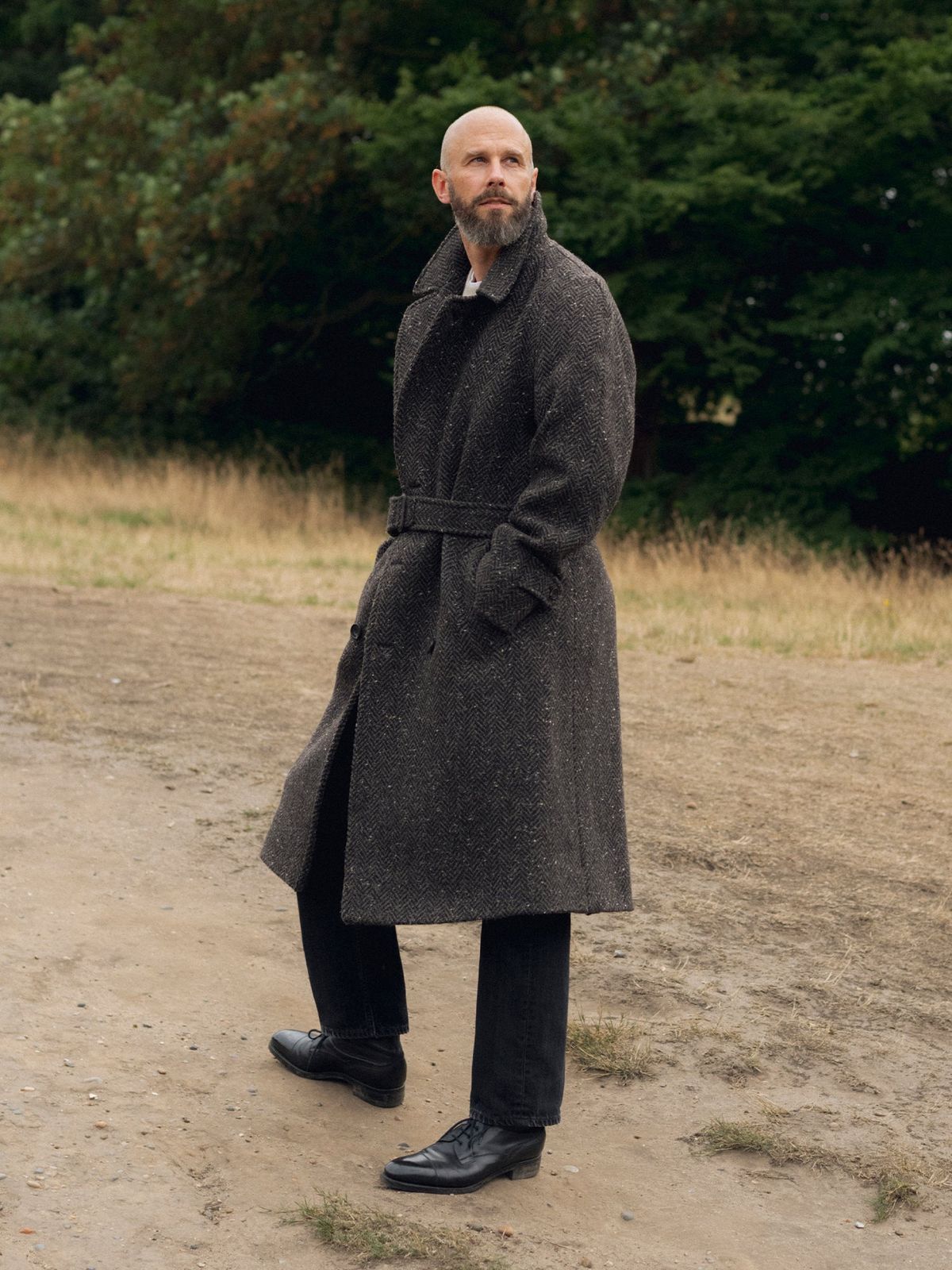 The PS English Tweed Overcoat - Dark Brown