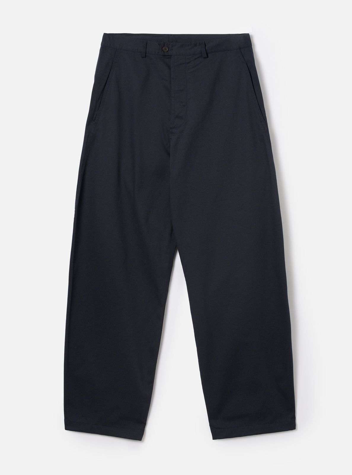 Navy Twill Curved Pant