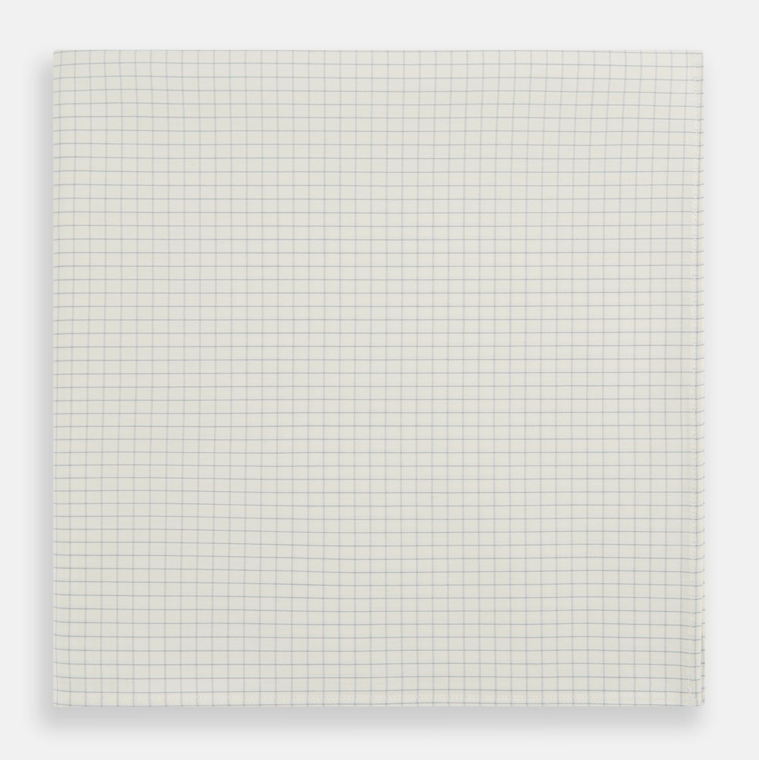 Pale Blue Graph Check Handkerchief