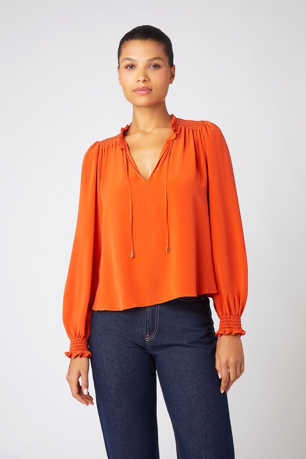 Marylebone Smocked Detail Blouse