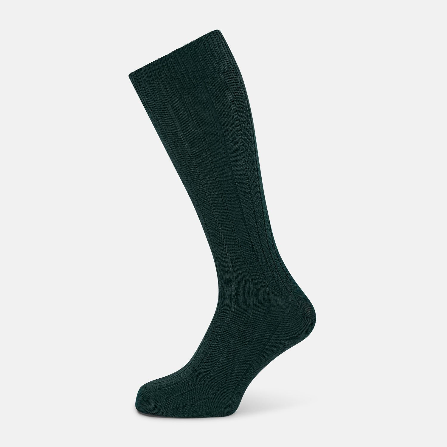 Forest Green Wool Mid-length Socks