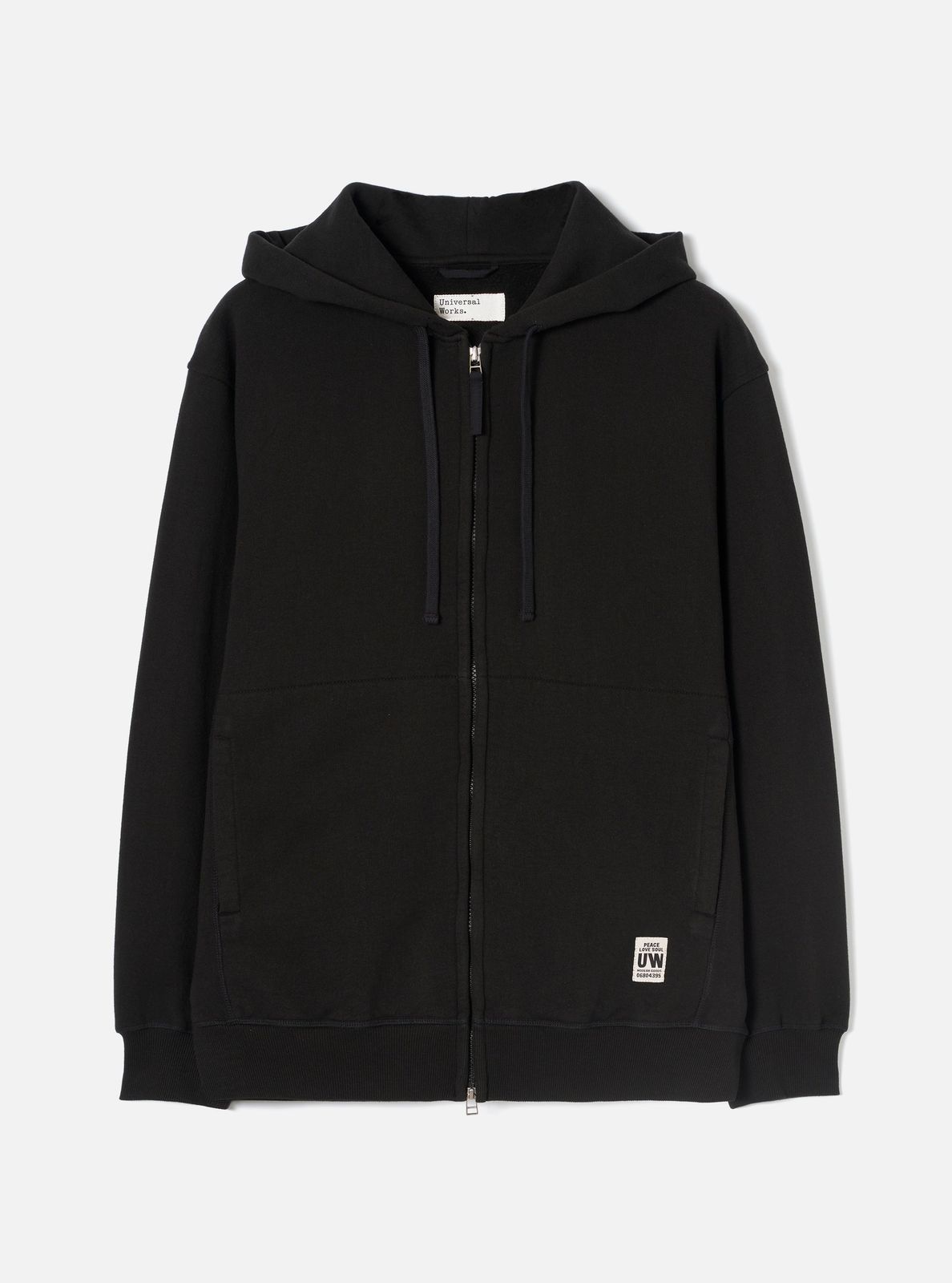 Black Brush Back Sweat Core Hoody