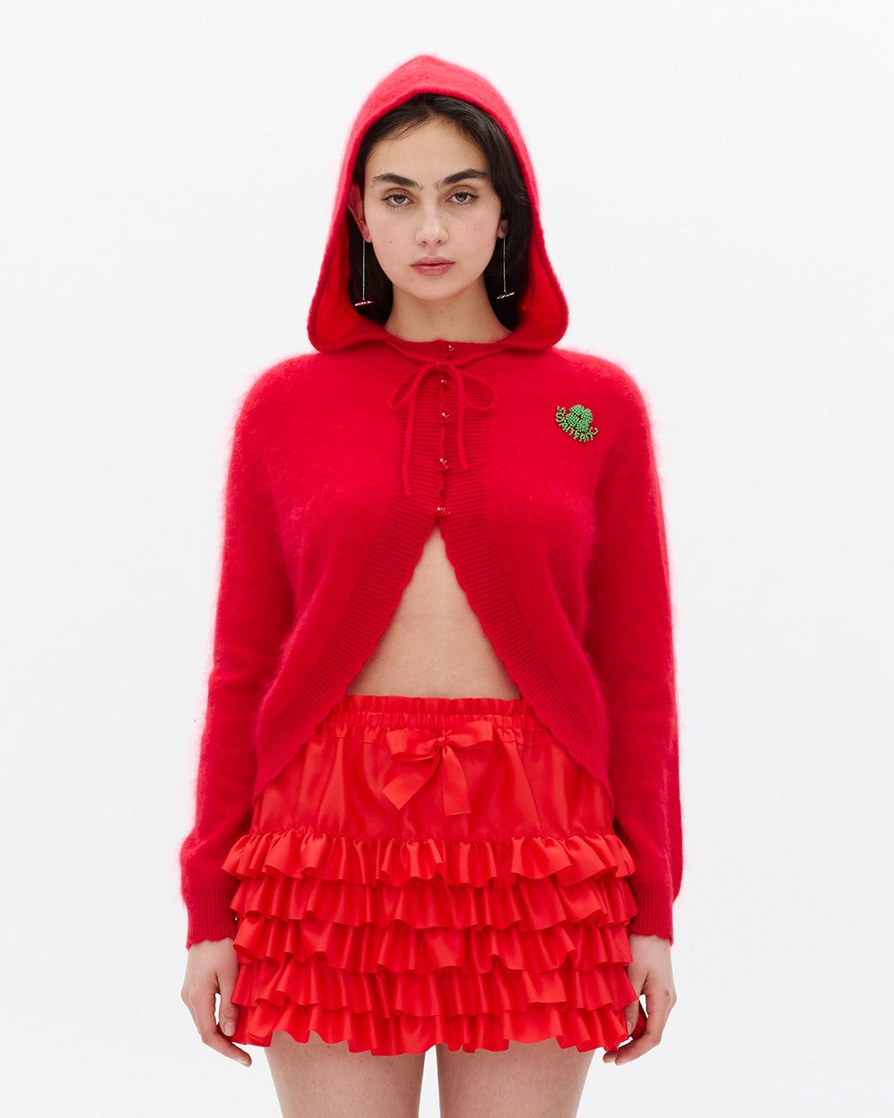 HOODED CASHMERE CARDIGAN