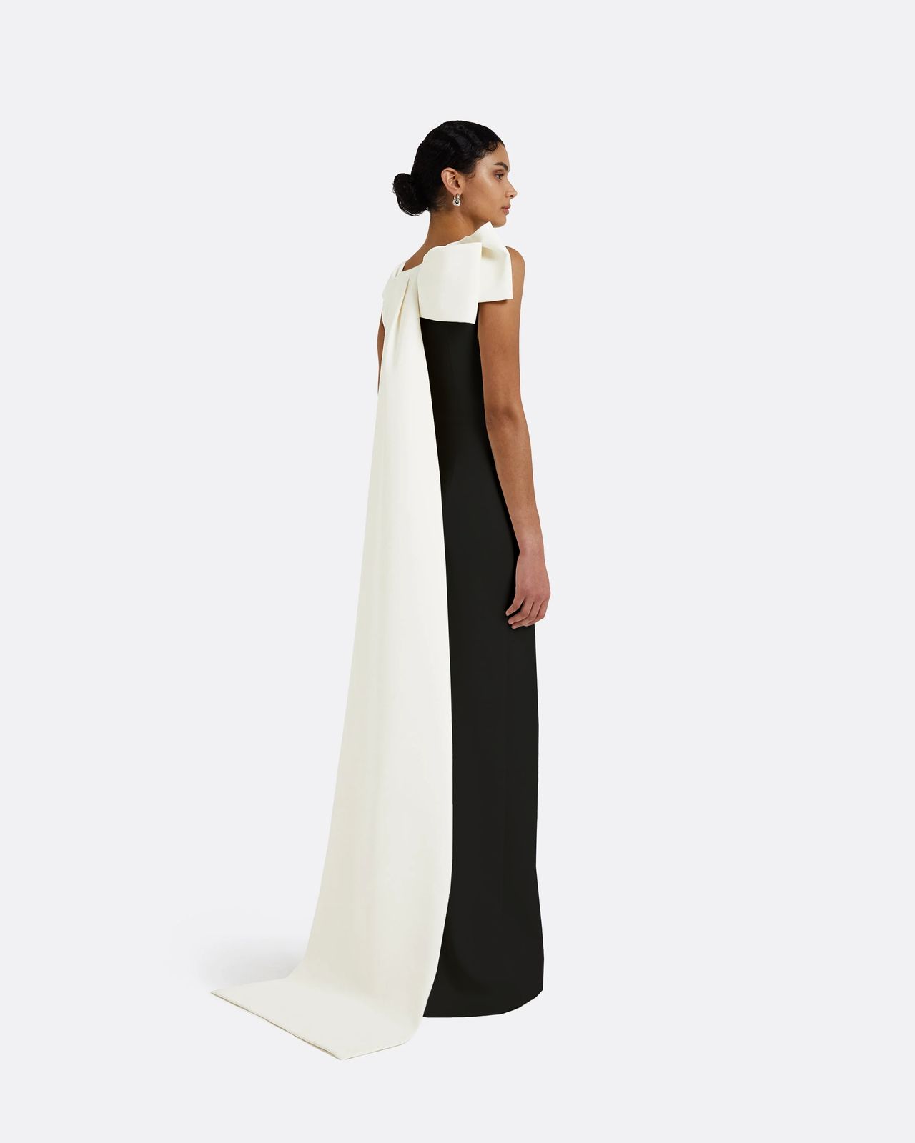 Celestia Black & Ivory Long Dress