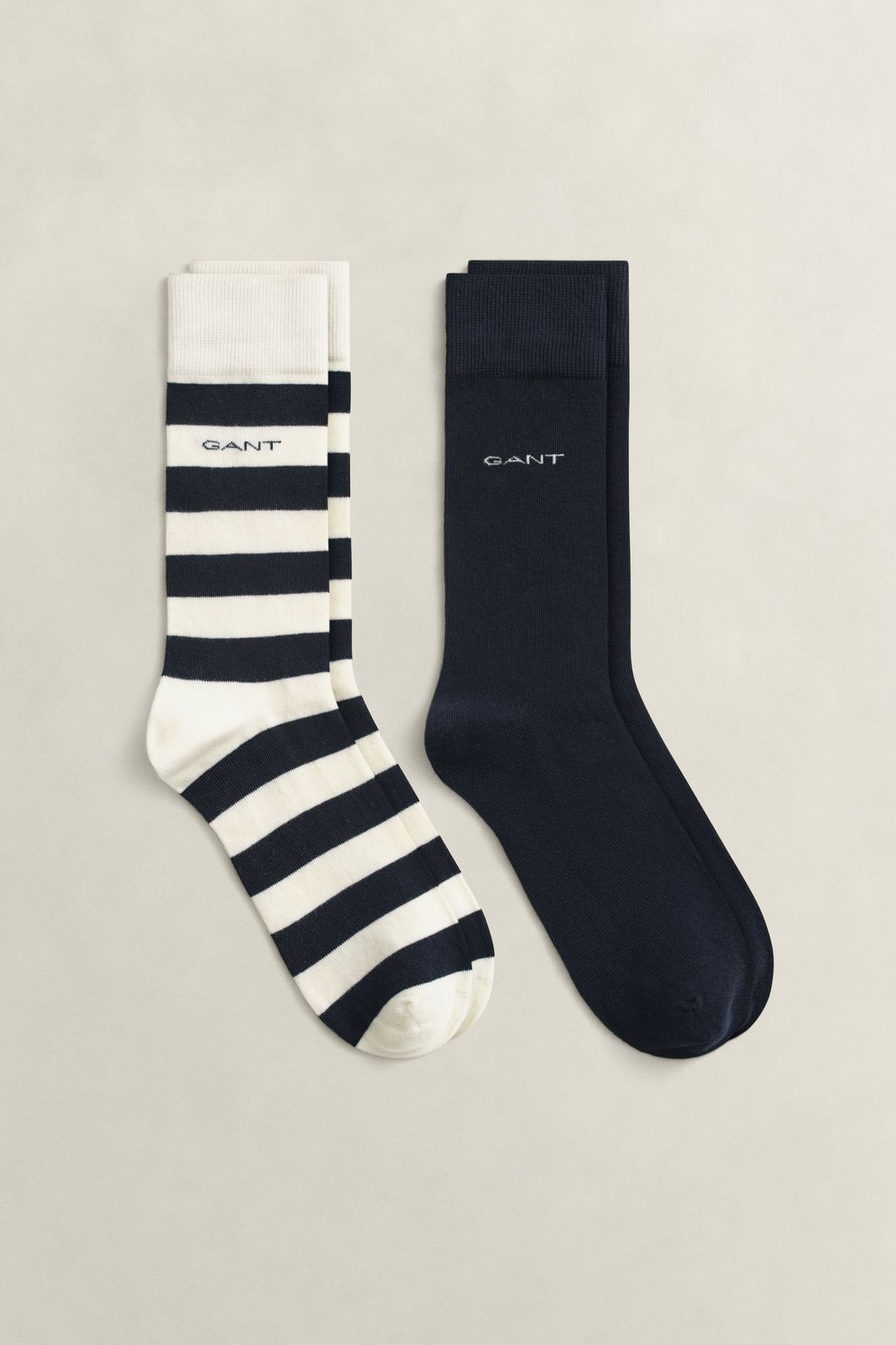 2-Pack Barstripe & Solid Socks - SEED MELANGE