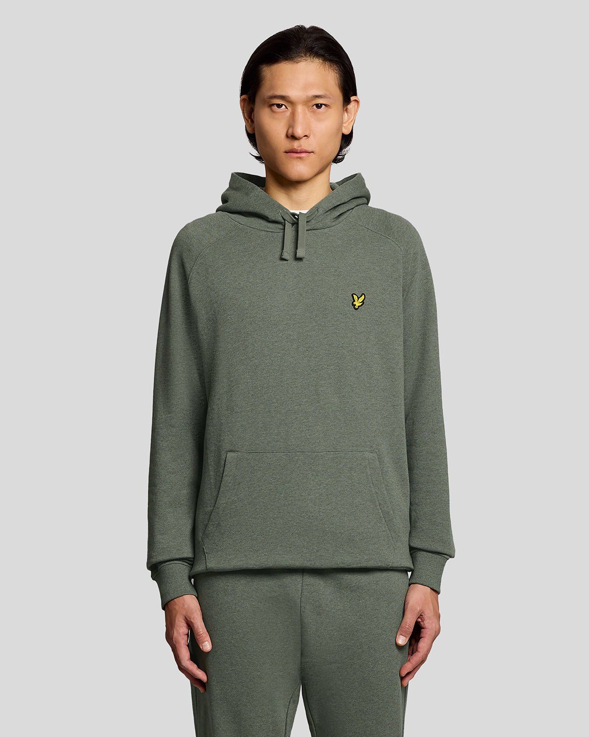 Cotton Marl Raglan Hoodie