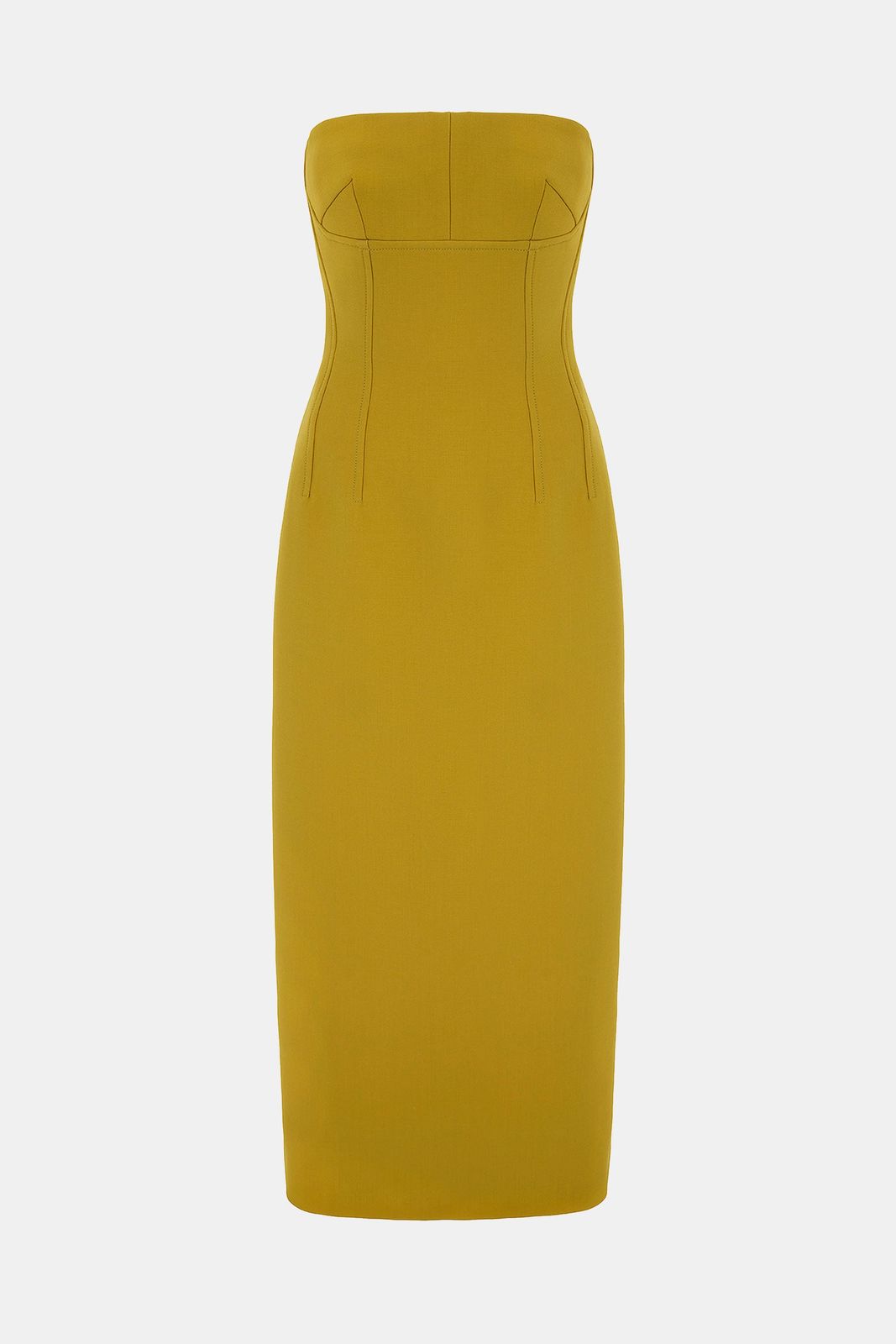 Zenovia Dress In Chartreuse Birdseye Suiting