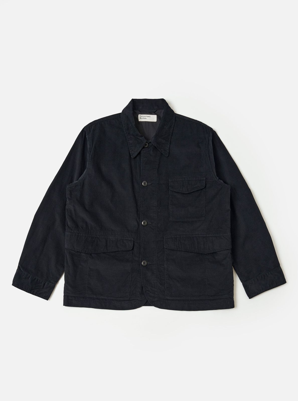 Black Organic Fine Cord Duty Jacket