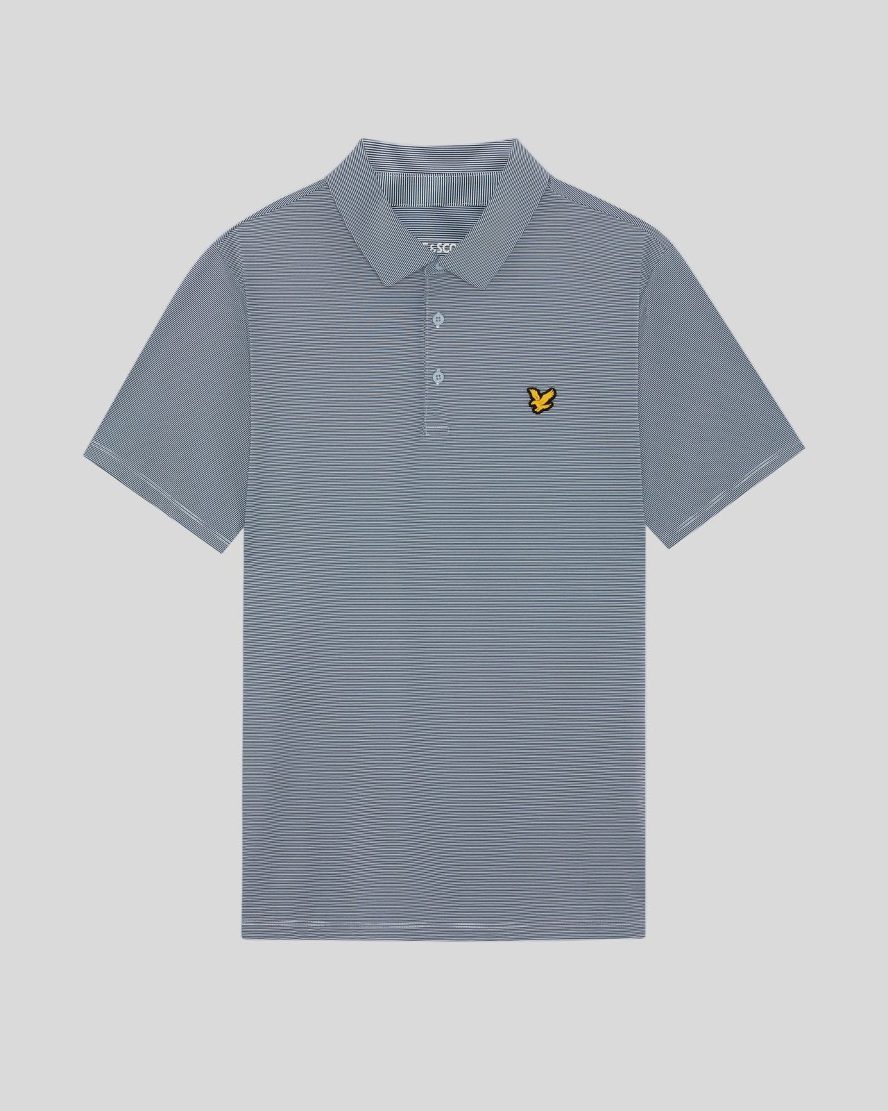 Microstripe Technical Polo Shirt