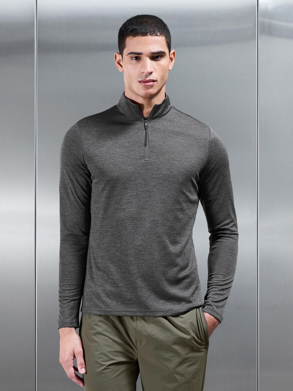 Trail Half Zip in Charcoal