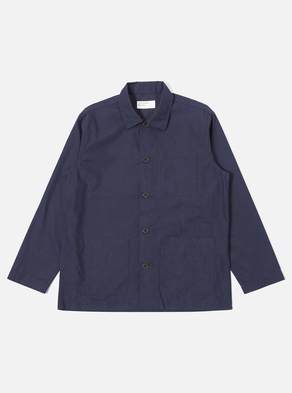 Navy Peached Poplin Bakers Overshirt