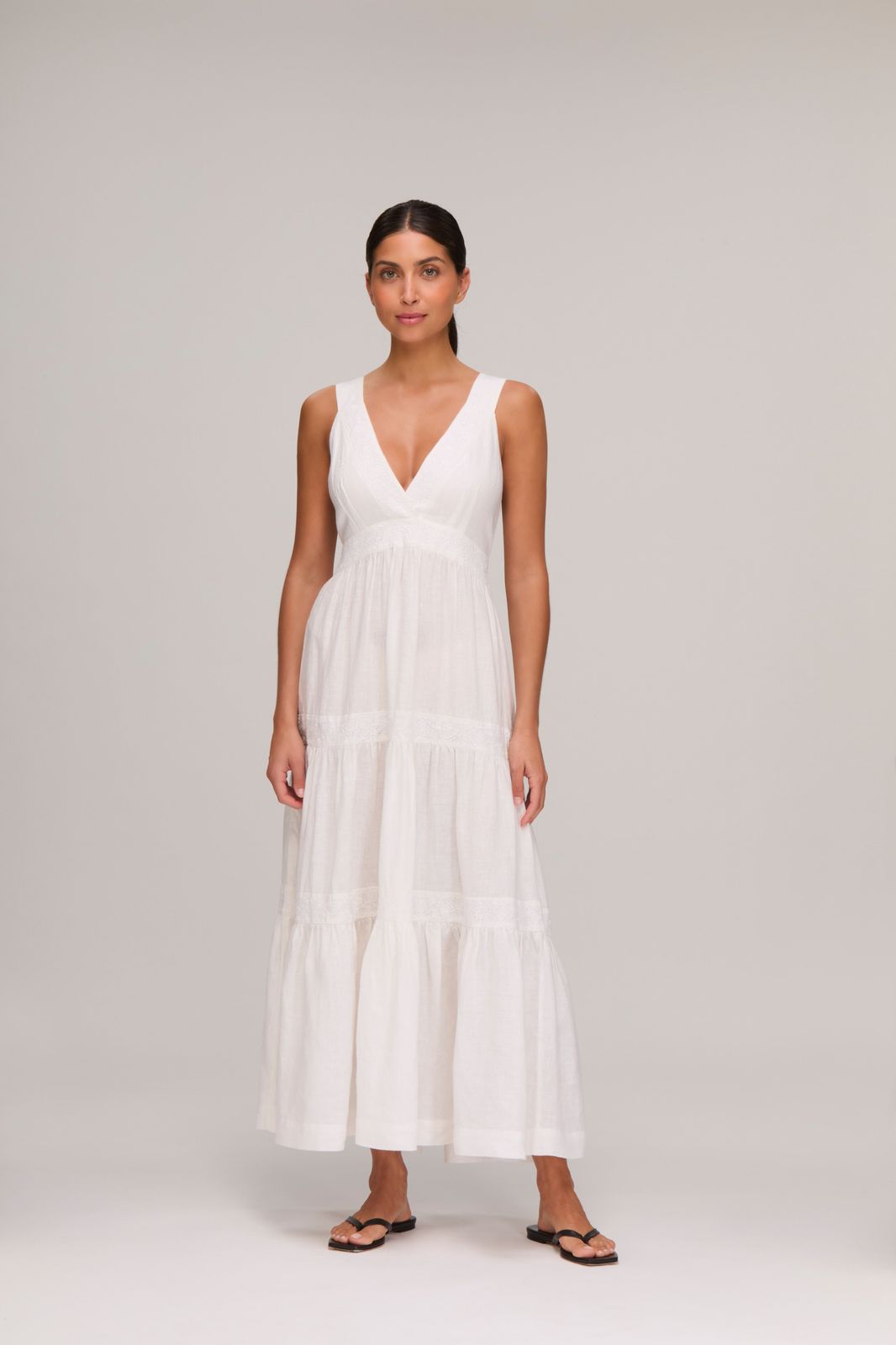 White Bay Embroidered Maxi Dress